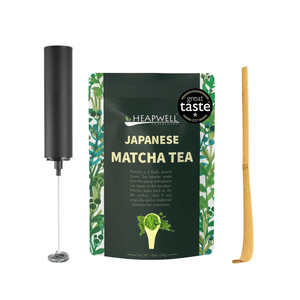Premium Matcha Starter Kit: 50g Grade A Matcha Powder, Electric Whisk & Measuring Spoon - Ideal for Beginners
