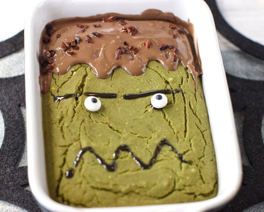 Matcha Frankenstein baked oats!