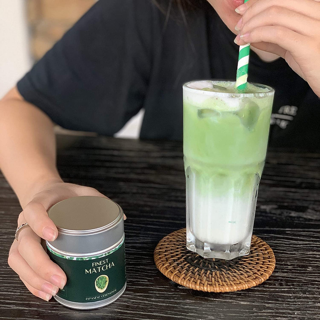 matcha collagen latte