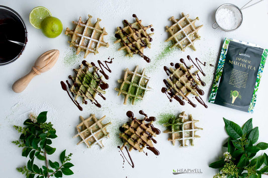 vegan matcha waffle