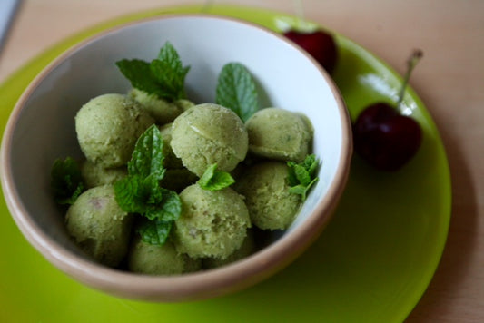 vegan icecream with matcha