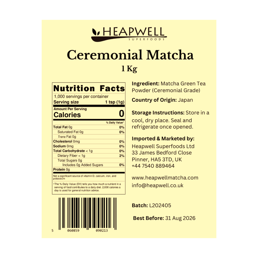 Ceremonial Grade AA Matcha for Barista 1Kg