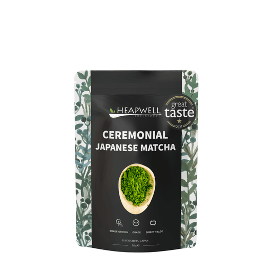 Heapwell Ceremonial Grade Matcha Powder 30g - Authentic Japanese Green Tea