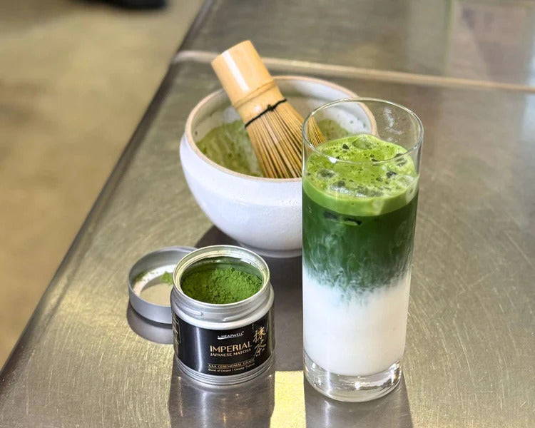 Matcha drink for cafe menu
